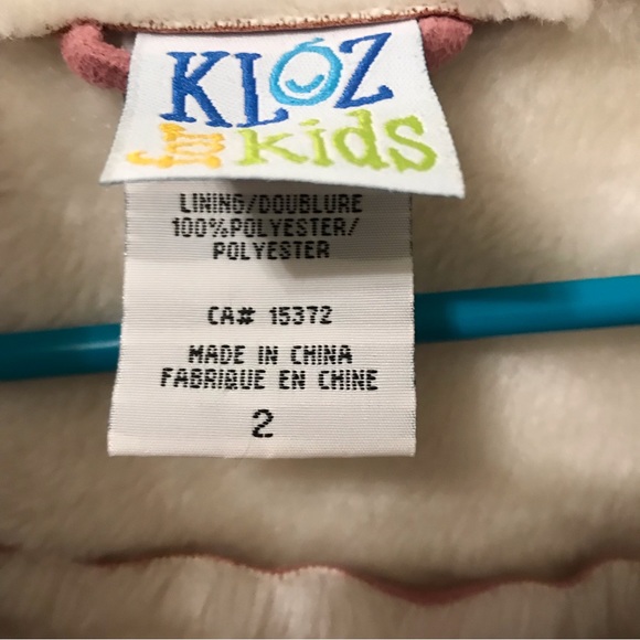 Pink hooded faux shearling coat (size 2) - Picture 7 of 7